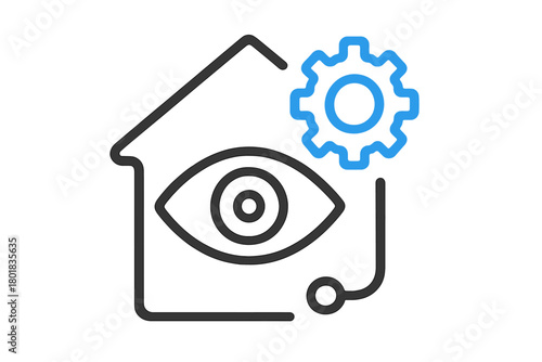 Smart home security system monitoring and settings configuration for digital interface display