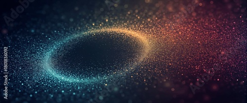 Particle dust pulse circle square multi color spectrum design background
