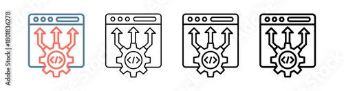 Web Deployment Icon Collection Set Different Style