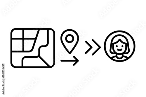 Digital navigation technology locating a person using GPS map services and location tracking