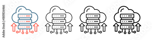 Hosting Server Icon Collection Set Different Style