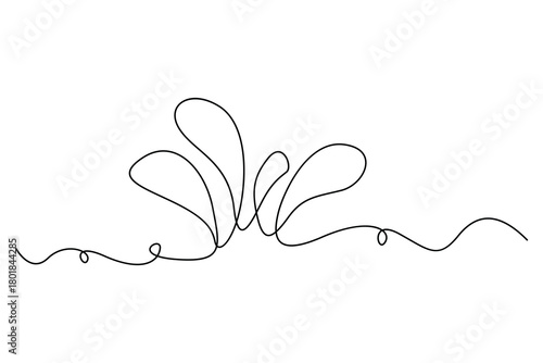 Minimal continuous line drawing of a single water droplet, clean eco rain icon for purity and freshness concept
