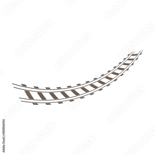 Train tracks vector icon design