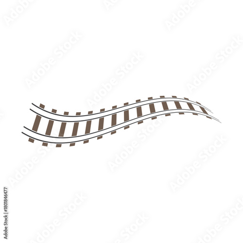 Train tracks vector icon design