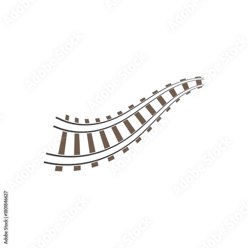 Train tracks vector icon design