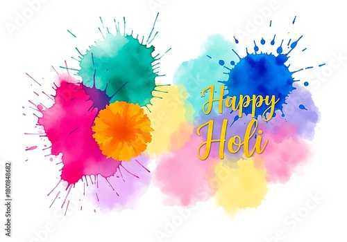 Celebrate Happy Holi with vibrant colors and festive spirit, a joyful Indian festival of colors for your stunning designs and cheerful projects
