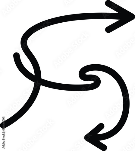 Arrow direction clip art vector illustration forward backward design eps silhouette