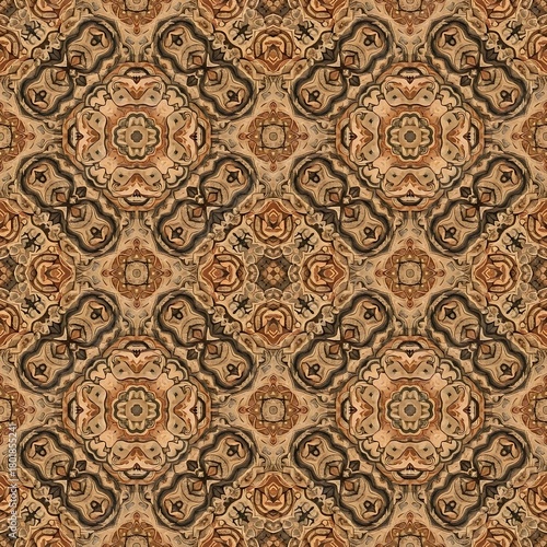 Desert Sand Moroccan Hijab Pattern with Warm Earth Tones