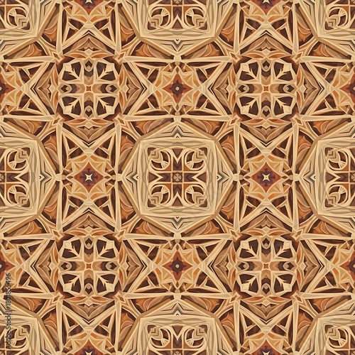 Desert Sand Moroccan Hijab Pattern with Warm Earth Tones