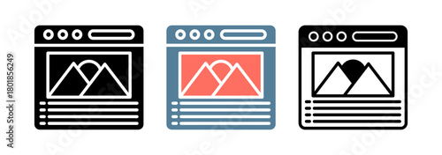 Template Icon Collection Set  Glyph & Mixed Style  