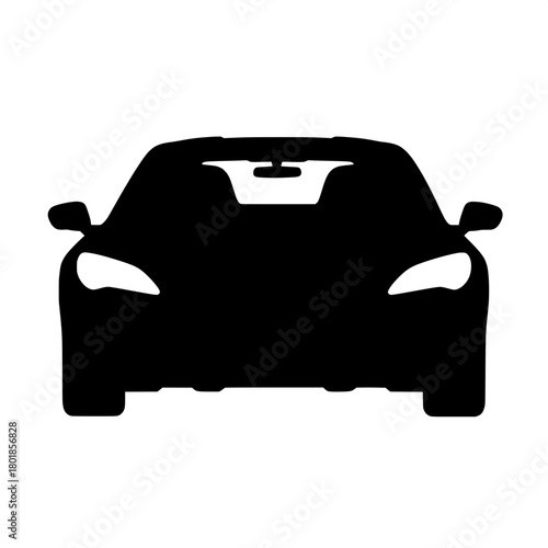 Sleek modern sports car silhouette for automotive design and transportation needs
