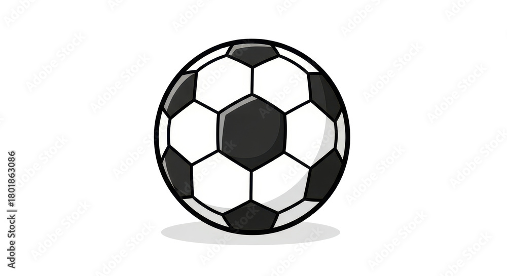 Fototapeta premium Soccer ball illustration isolated PNG with Transparent Background
