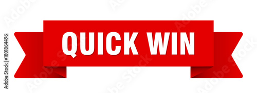 quick win ribbon isolated on transparent background. quick win ribbon