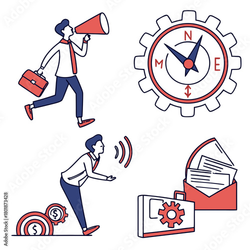 businessman running away from work