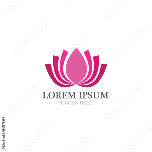 Lotus flower logo and symbol vector
