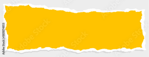 empty yellow torn paper banner with text space