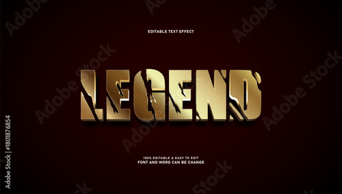 Golden Shattered Legend Text Effect