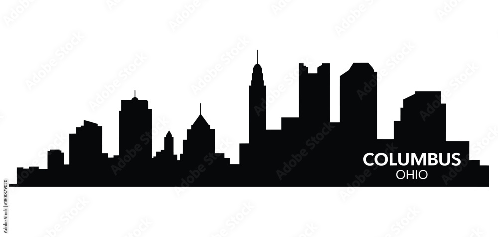 Fototapeta premium Columbus ohio skyline silhouette