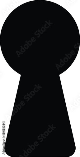 Isolated black keyhole vector illustration security access design lock eps silhouette