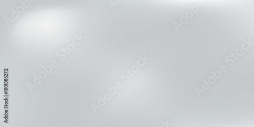 Silver foil background with metal mirror texture. Chrome gradient surface with light gloss. Vector aluminum grey