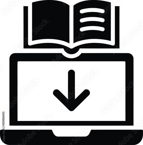 Download ebook online learning concept digital library vector graphic eps silhouette