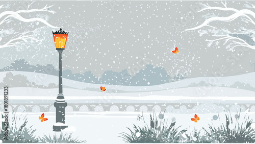 Cinematic dusk scene with a warm orange lamp casting dramatic shadows and vibrant contrast evoking a moody and atmospheric ambiance