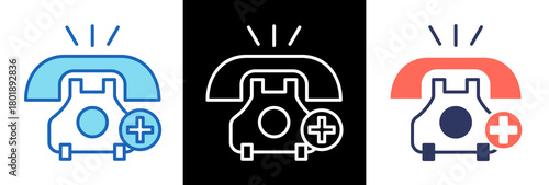 Emergency Call tripplestyle icon