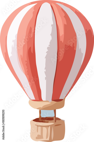 air balloon isolated on white