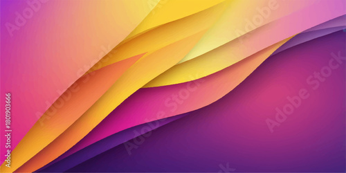 Abstract colorful wave design: vector illustration of a vibrant pink and blue silk curve pattern backdrop with motion light and decorative line art texture