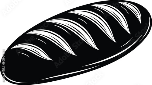 Loaf of bread vector illustration bakery food graphic design element eps silhouette