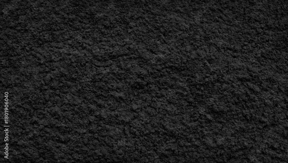 Fototapeta premium Black dark rough pimpled textured abstract background for wallpaper banner template page design, black plaster concrete wall.
