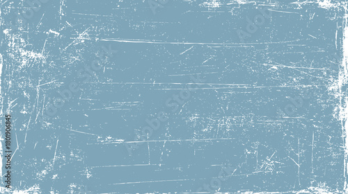 Dusty blue background with white scratches and speckles distressed texture effect grunge
