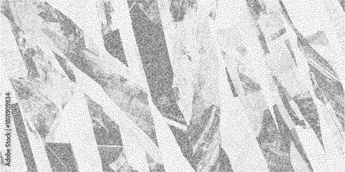 Textured background of torn paper pieces arranged with uneven edges, soft halftone dust and photocopy grain, raw vintage layout with shadow play.