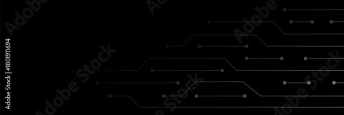 Technology Background With Circuit Board. Vector Illustration. Abstract Business Wallpaper. Banner