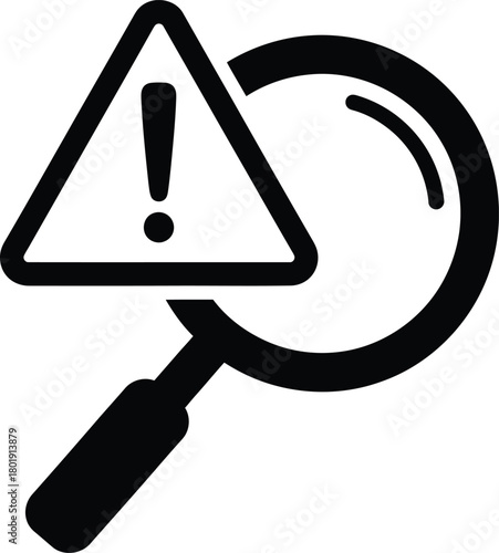 Threat detection vulnerability scan security risk assessment icon vector eps silhouette