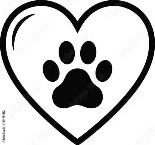 kitten footprint heart paw