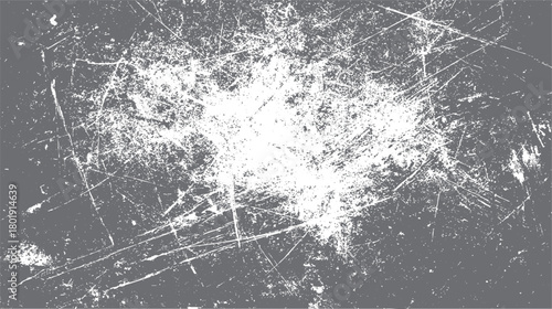 Textured gray background with white scratches and speckles abstract grunge pattern vector