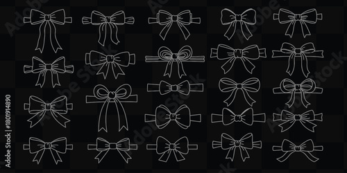 Elegant bow designs for festive decorations, gifts, and crafting projects, adding a touch of charm.