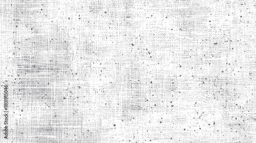 Textured grey and white abstract pattern with small dark speckles and a woven grid effect background