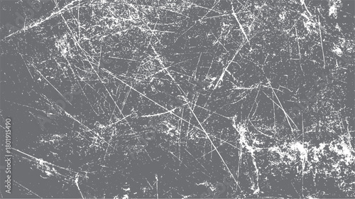 Textured grey background with white scratches and distressed marks creating a worn surface effect vector