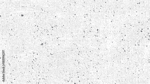 Textured white background with scattered dark gray dots and irregular speckles creating a distressed pattern