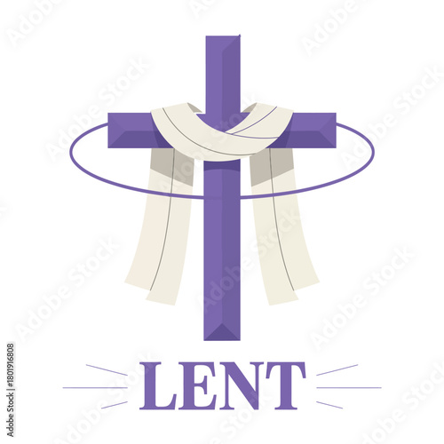 Minimal Cuaresma Christian Vector Graphic for Lent Season.
