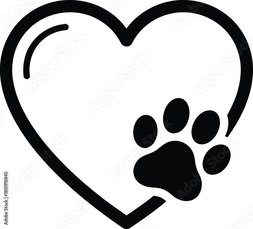 kitten footprint heart paw