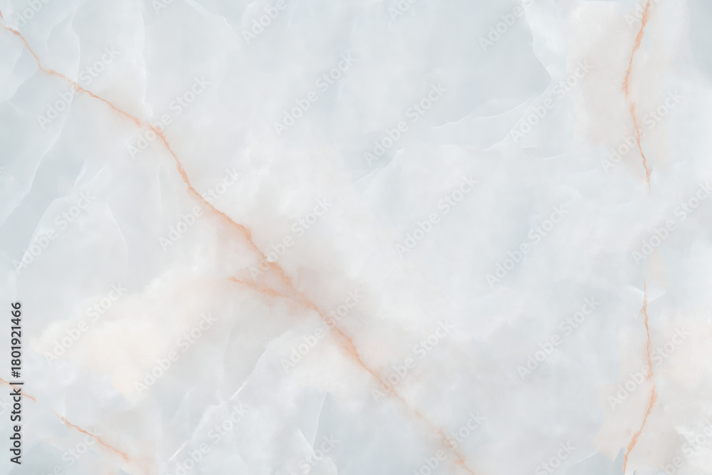 Obraz premium Delicate Light Blue and White Marble Texture Background with Subtle Pink Veins