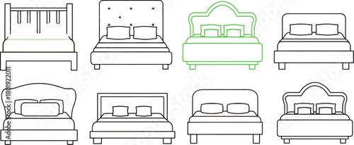 Different types of bed frames and headboards for bedroom furniture