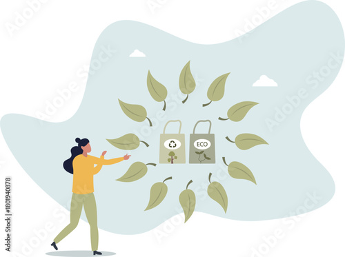 Eco bags, Environmental friendly packaging for shopping.life and employment of people.