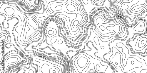 Topographic map background geographic line map with elevation assignments. Modern design with White background with topographic wavy pattern design.paper texture Imitation of a geographical map shades