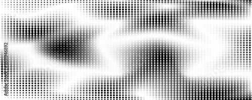 grunge Halftone white and black dots pattern and black gradient grunge texture background. Dotted line comic sport style vector illustration