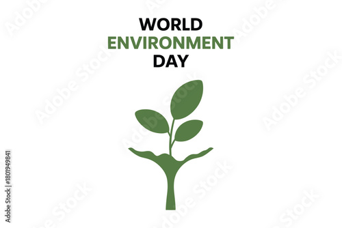 World Environment Day is celebrated with a sapling icon promoting environmental awareness and conservation efforts.