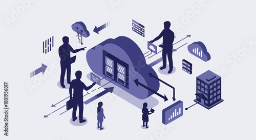 Versatile vector design featuring a dynamic arrangement of abstract shapes and text elements suitable for various graphic applications and branding projects